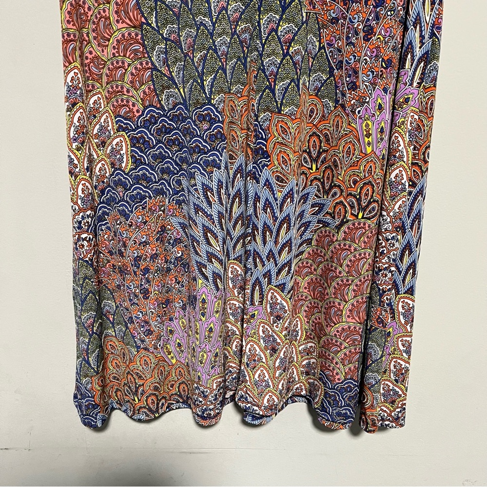 MSK Women’s XL Multicolor Paisley Button Front Sleeveless Shirt Dress - Picture 9 of 9